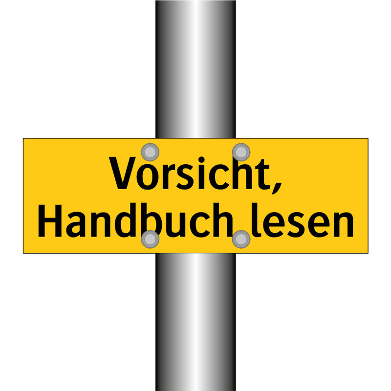 Vorsicht, Handbuch lesen