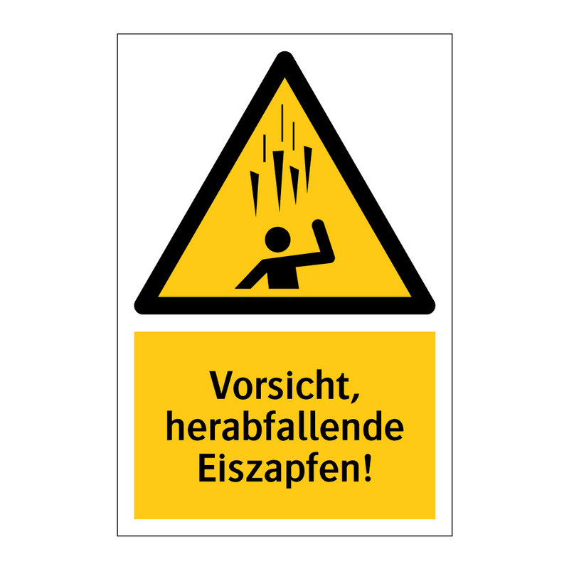Vorsicht, herabfallende Eiszapfen!