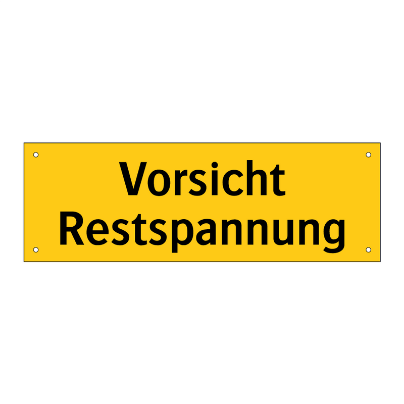 Vorsicht Restspannung