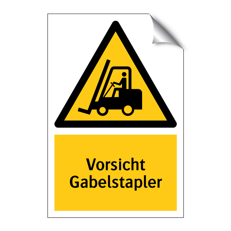 Vorsicht Gabelstapler