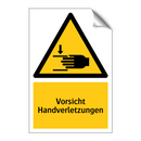 Vorsicht Handverletzungen