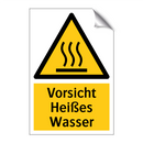 Vorsicht Heißes Wasser