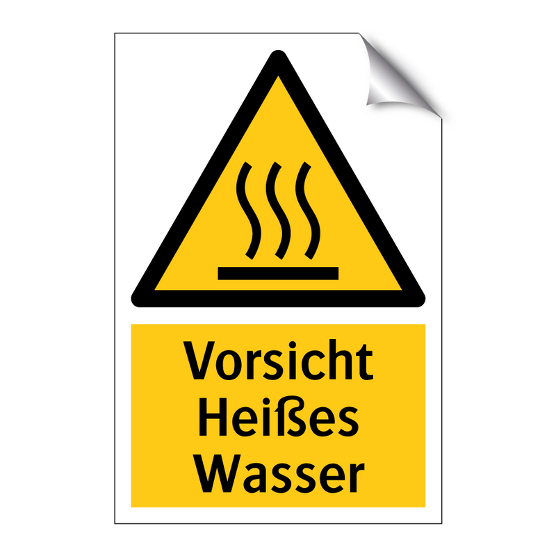 Vorsicht Heißes Wasser