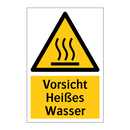 Vorsicht Heißes Wasser