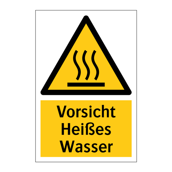Vorsicht Heißes Wasser