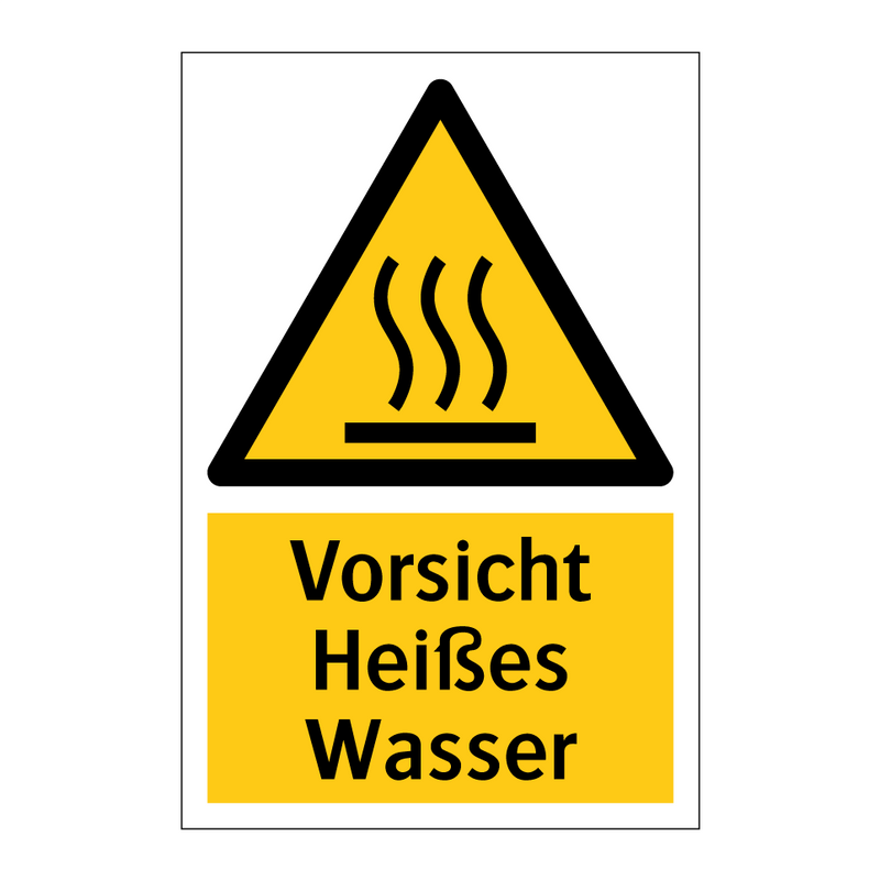 Vorsicht Heißes Wasser