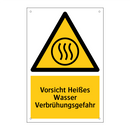 Vorsicht Heißes Wasser Verbrühungsgefahr