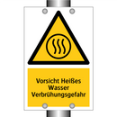 Vorsicht Heißes Wasser Verbrühungsgefahr
