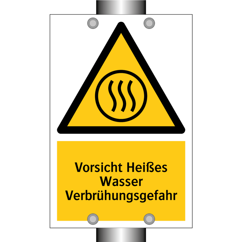 Vorsicht Heißes Wasser Verbrühungsgefahr