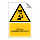 Achtung Aufprallverletzungen