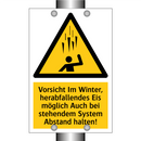 Vorsicht Im Winter, herabfallendes Eis möglich Auch bei stehendem System Abstand halten!