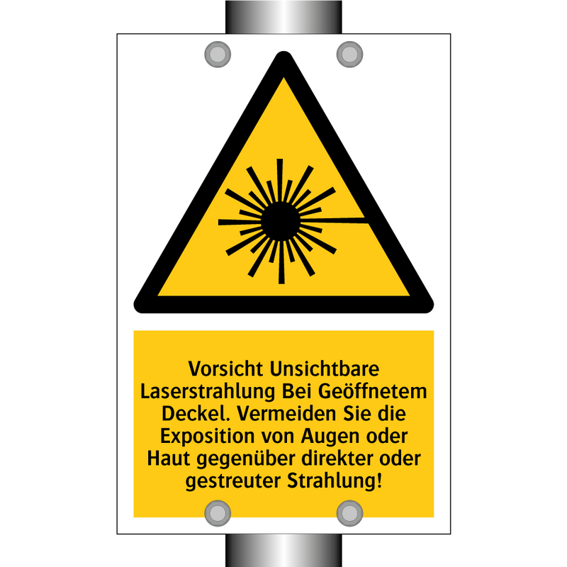 Vorsicht Unsichtbare Laserstrahlung Bei Geöffnetem Deckel. Vermeiden Sie die Exposition von Augen oder Haut gegenüber direkter oder gestreuter Strahlung!
