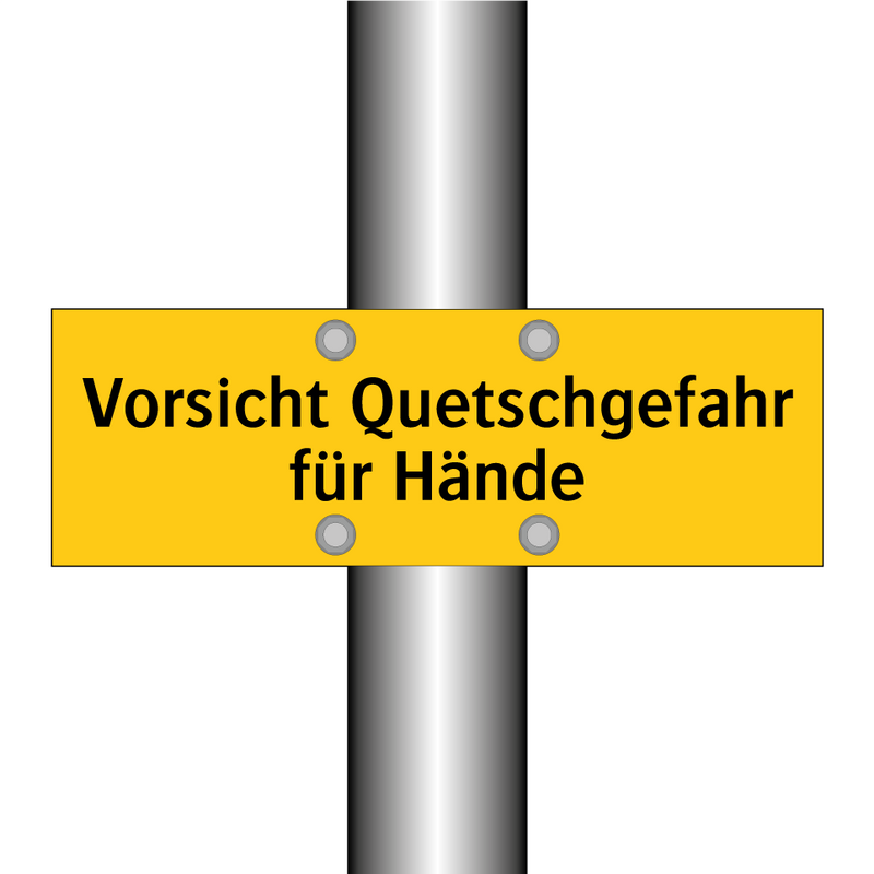 Vorsicht Quetschgefahr für Hände