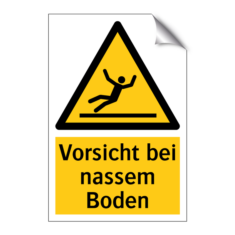 Vorsicht bei nassem Boden
