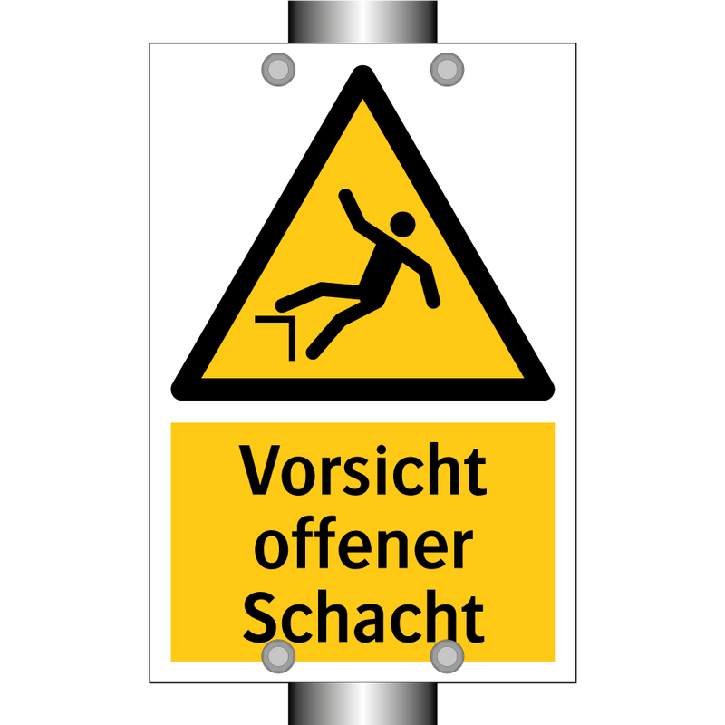 Vorsicht offener Schacht