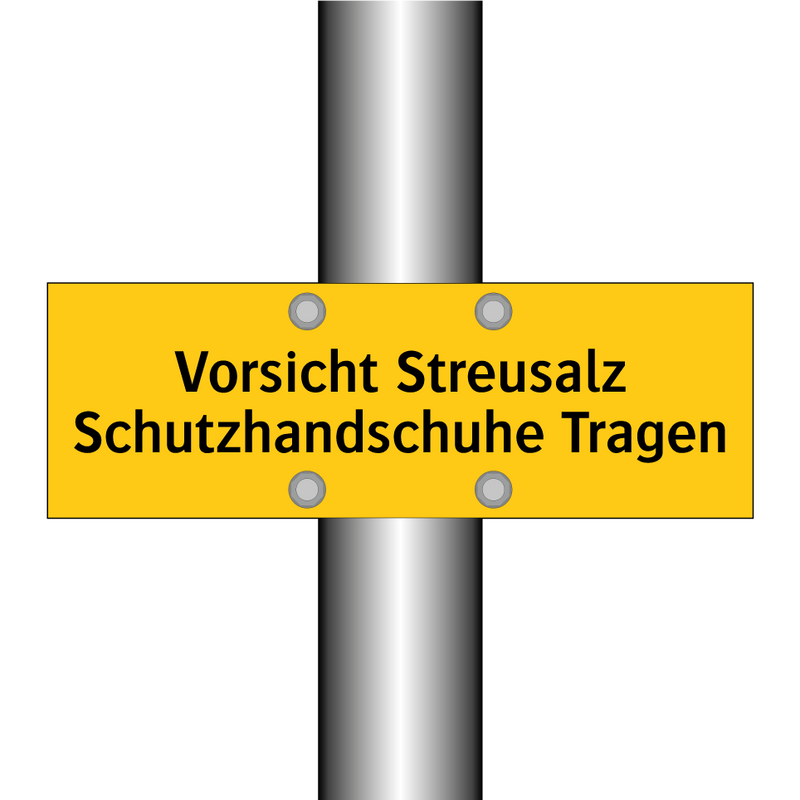 Vorsicht Streusalz Schutzhandschuhe Tragen