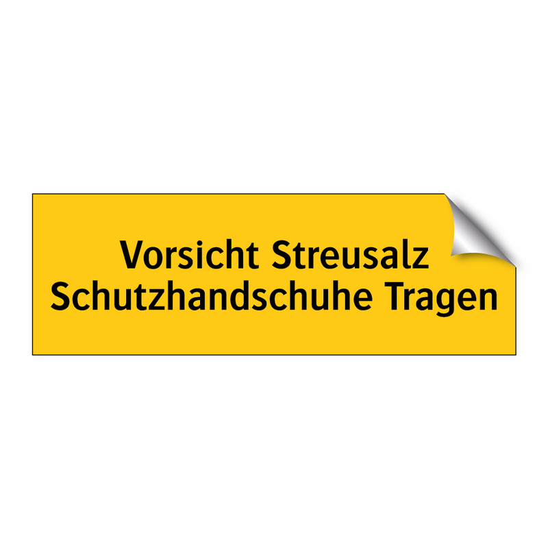 Vorsicht Streusalz Schutzhandschuhe Tragen