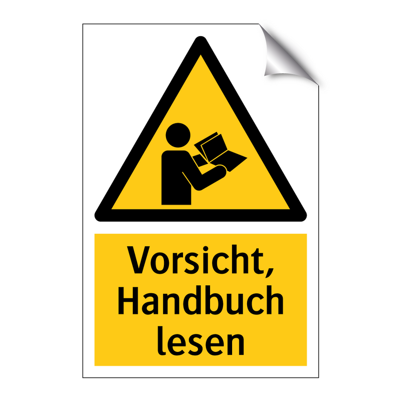 Vorsicht, Handbuch lesen
