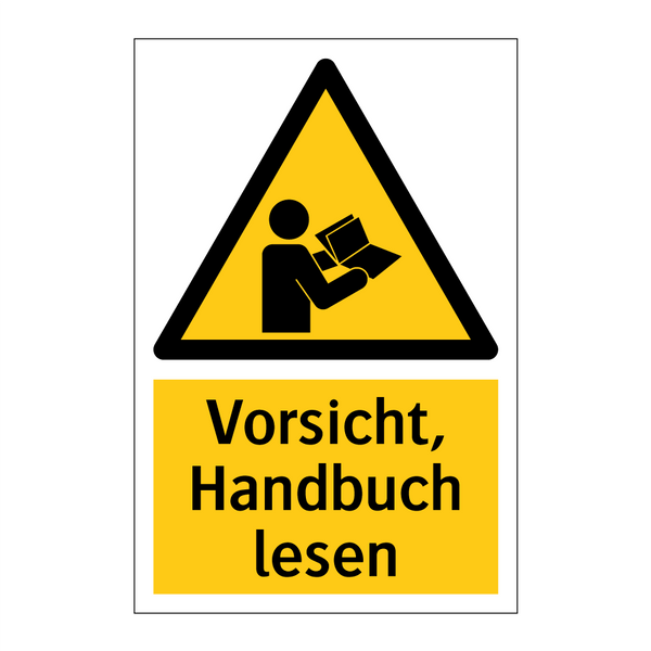 Vorsicht, Handbuch lesen