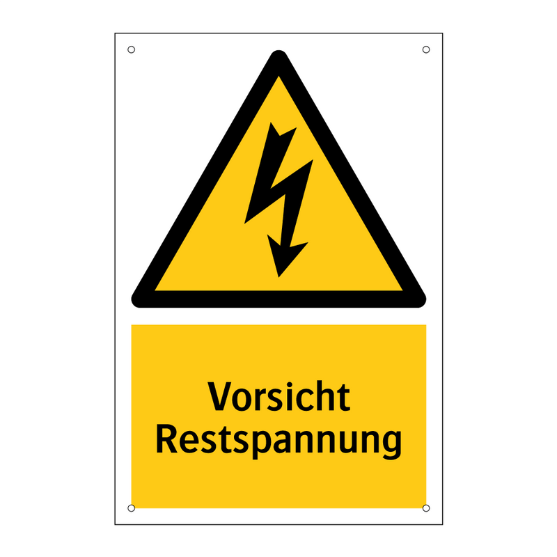 Vorsicht Restspannung
