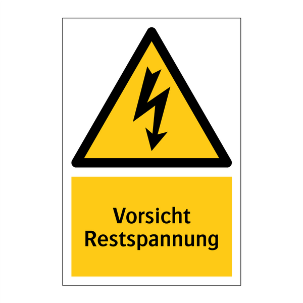 Vorsicht Restspannung