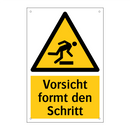 Vorsicht formt den Schritt