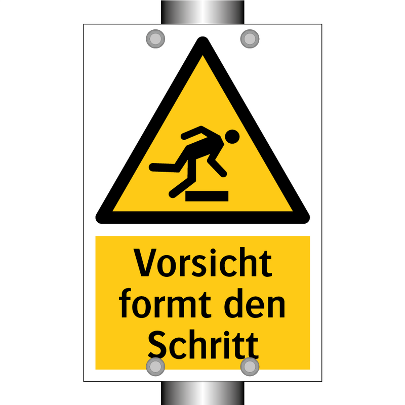Vorsicht formt den Schritt