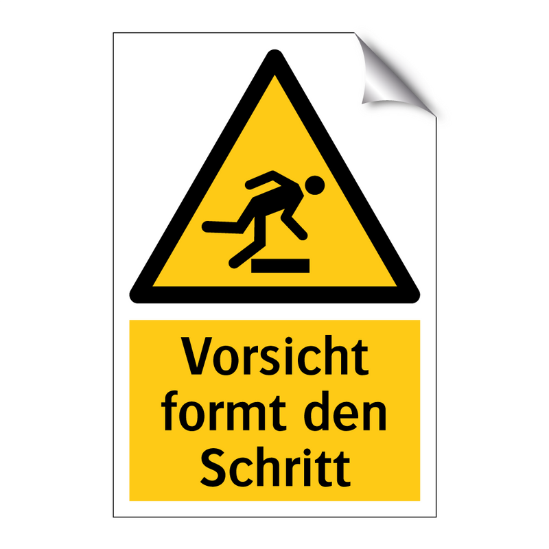 Vorsicht formt den Schritt