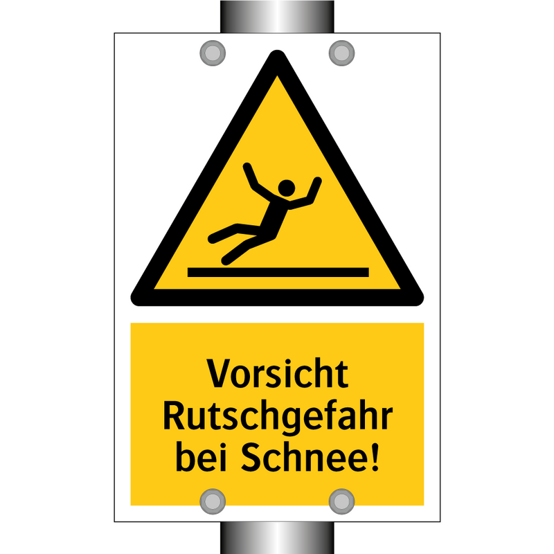 Vorsicht Rutschgefahr bei Schnee!