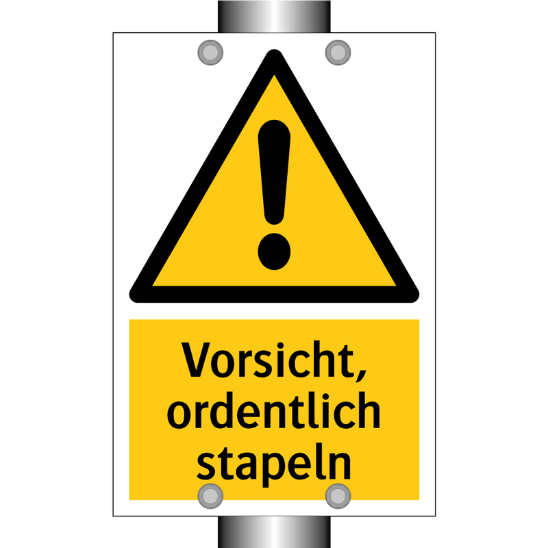 Vorsicht, ordentlich stapeln