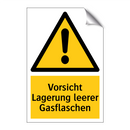 Vorsicht Lagerung leerer Gasflaschen