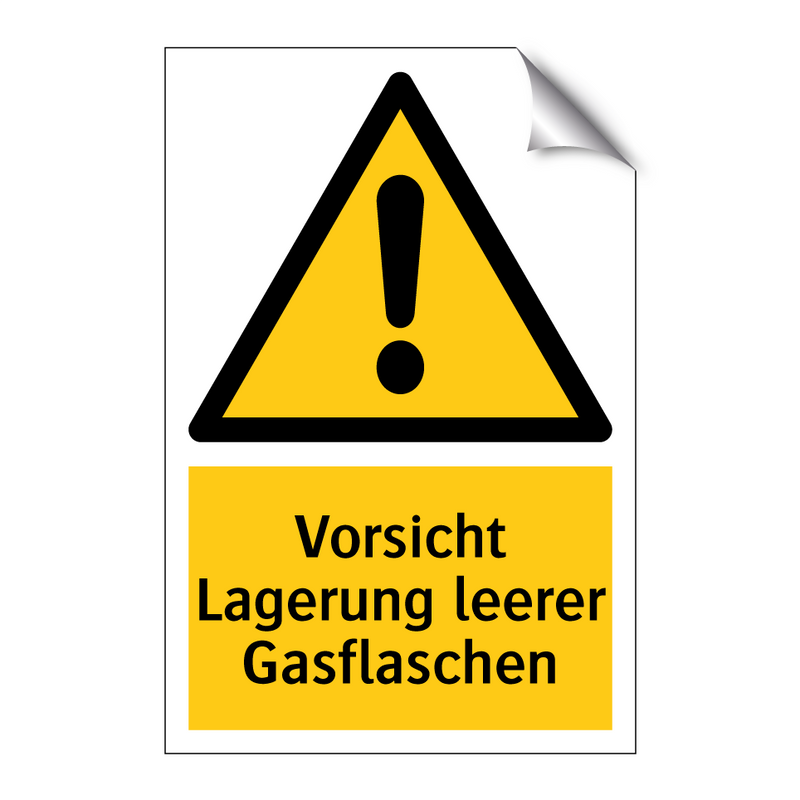 Vorsicht Lagerung leerer Gasflaschen