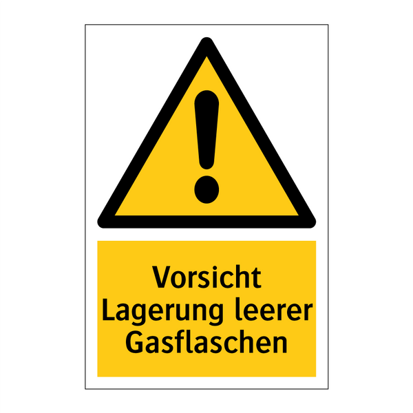 Vorsicht Lagerung leerer Gasflaschen