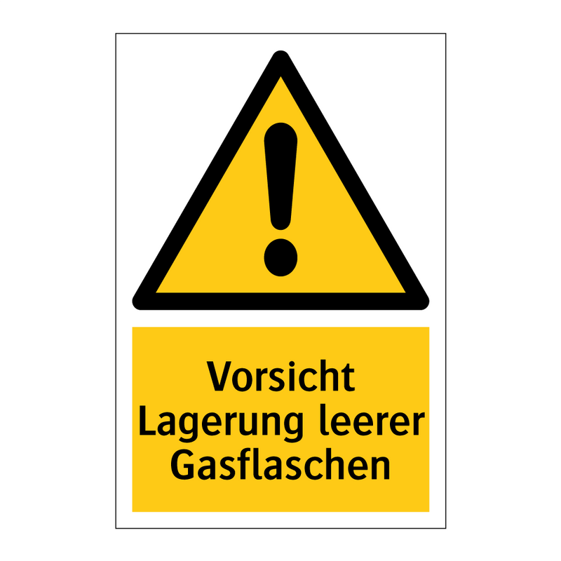 Vorsicht Lagerung leerer Gasflaschen