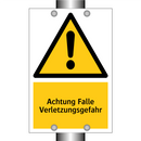 Achtung Falle Verletzungsgefahr