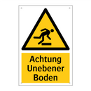 Achtung Unebener Boden