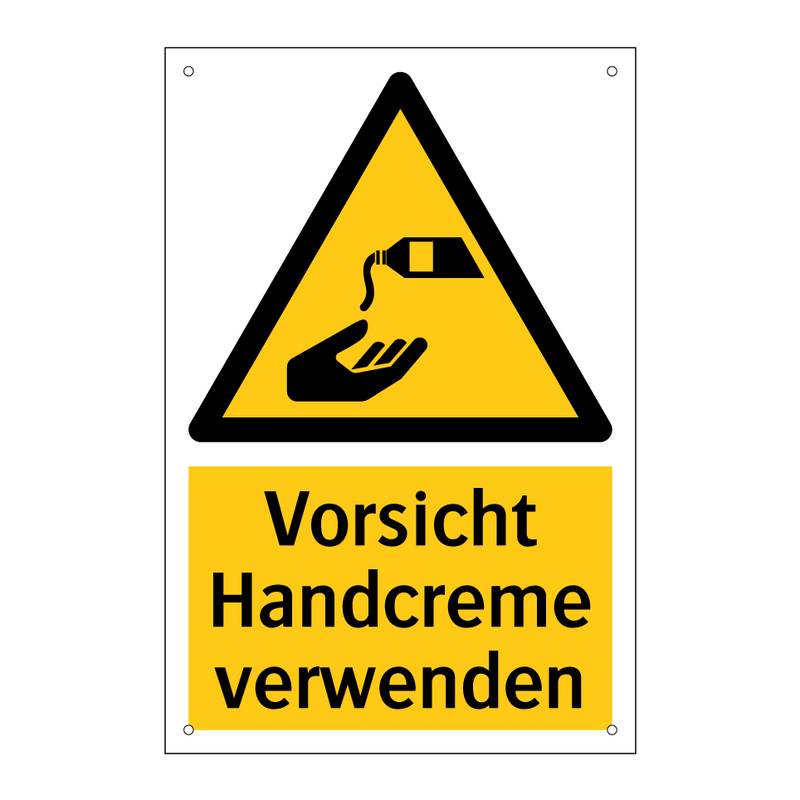 Vorsicht Handcreme verwenden