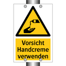 Vorsicht Handcreme verwenden