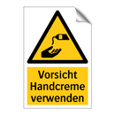 Vorsicht Handcreme verwenden