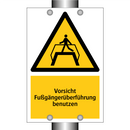 Vorsicht Fußgängerüberführung benutzen