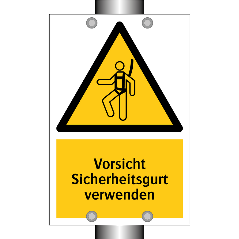 Vorsicht Sicherheitsgurt verwenden