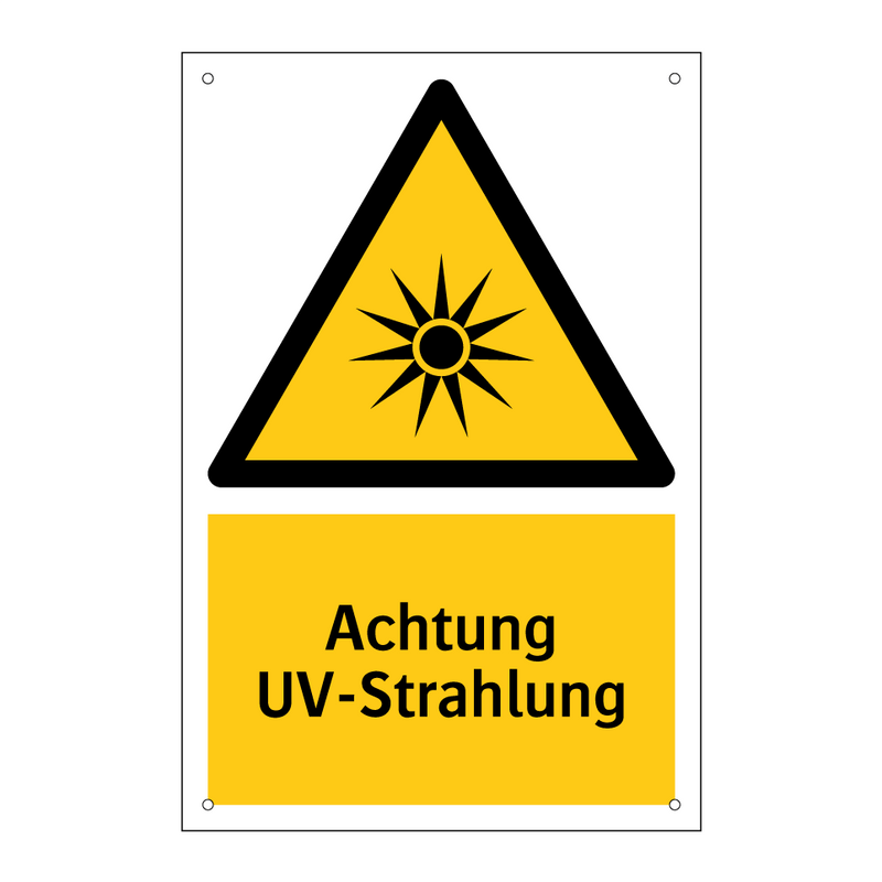 Achtung UV-Strahlung