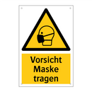 Vorsicht Maske tragen