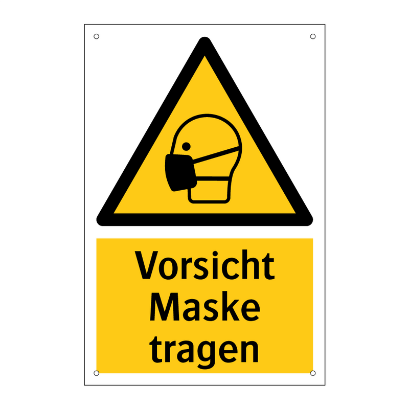 Vorsicht Maske tragen
