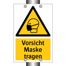 Vorsicht Maske tragen