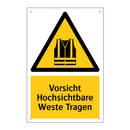 Vorsicht Hochsichtbare Weste Tragen