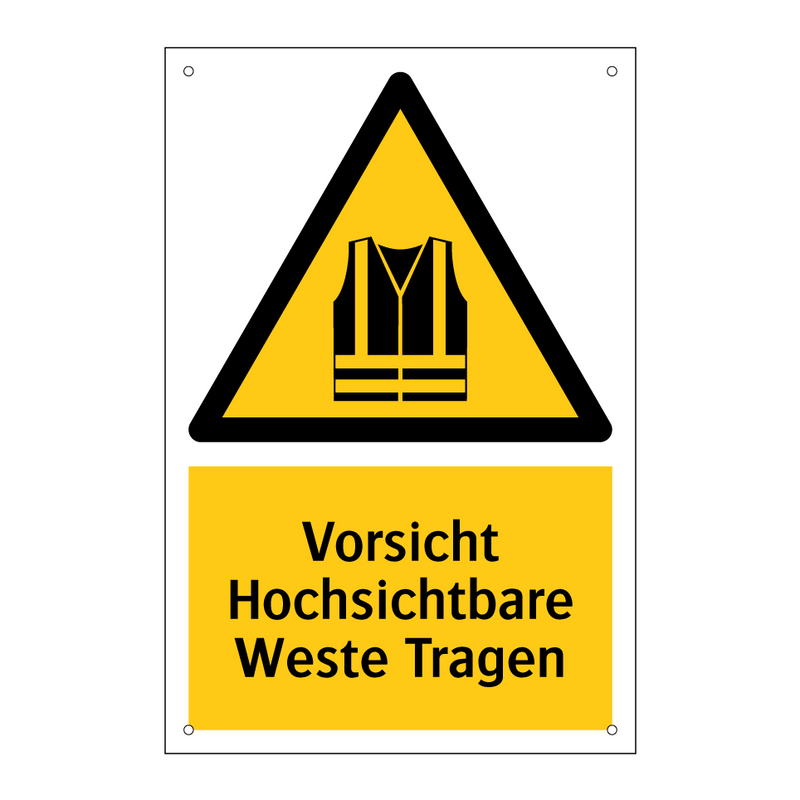 Vorsicht Hochsichtbare Weste Tragen