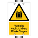 Vorsicht Hochsichtbare Weste Tragen