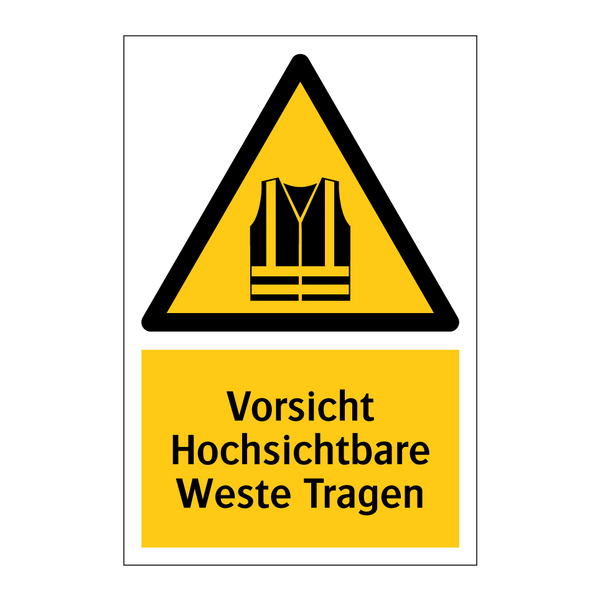 Vorsicht Hochsichtbare Weste Tragen