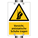 Vorsicht, antistatische Schuhe tragen